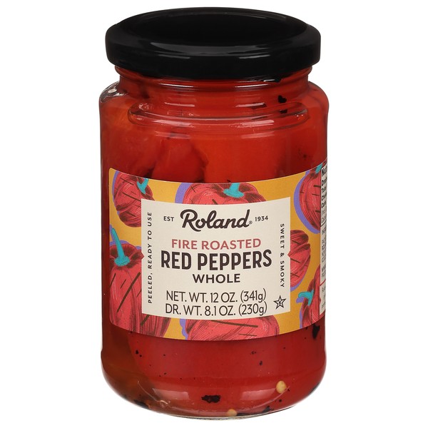 ROLAND FIRE ROASTED WHOLE RED PEPPERS 0.75 Lbs