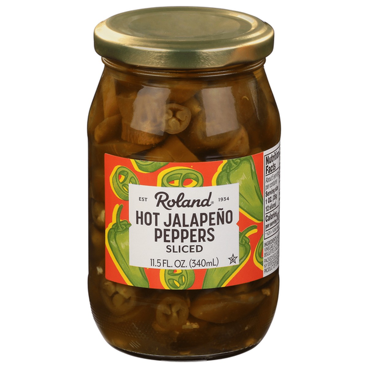 ROLAND HOT SLICED JALAPENO PEPPERS 0.69 Lbs