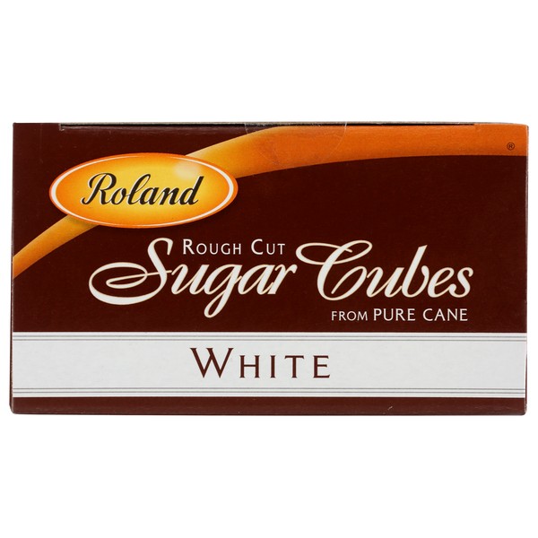 ROLAND SUGAR CUBES ROUGH CUT WHITE PURE CANE 1.06 Lbs