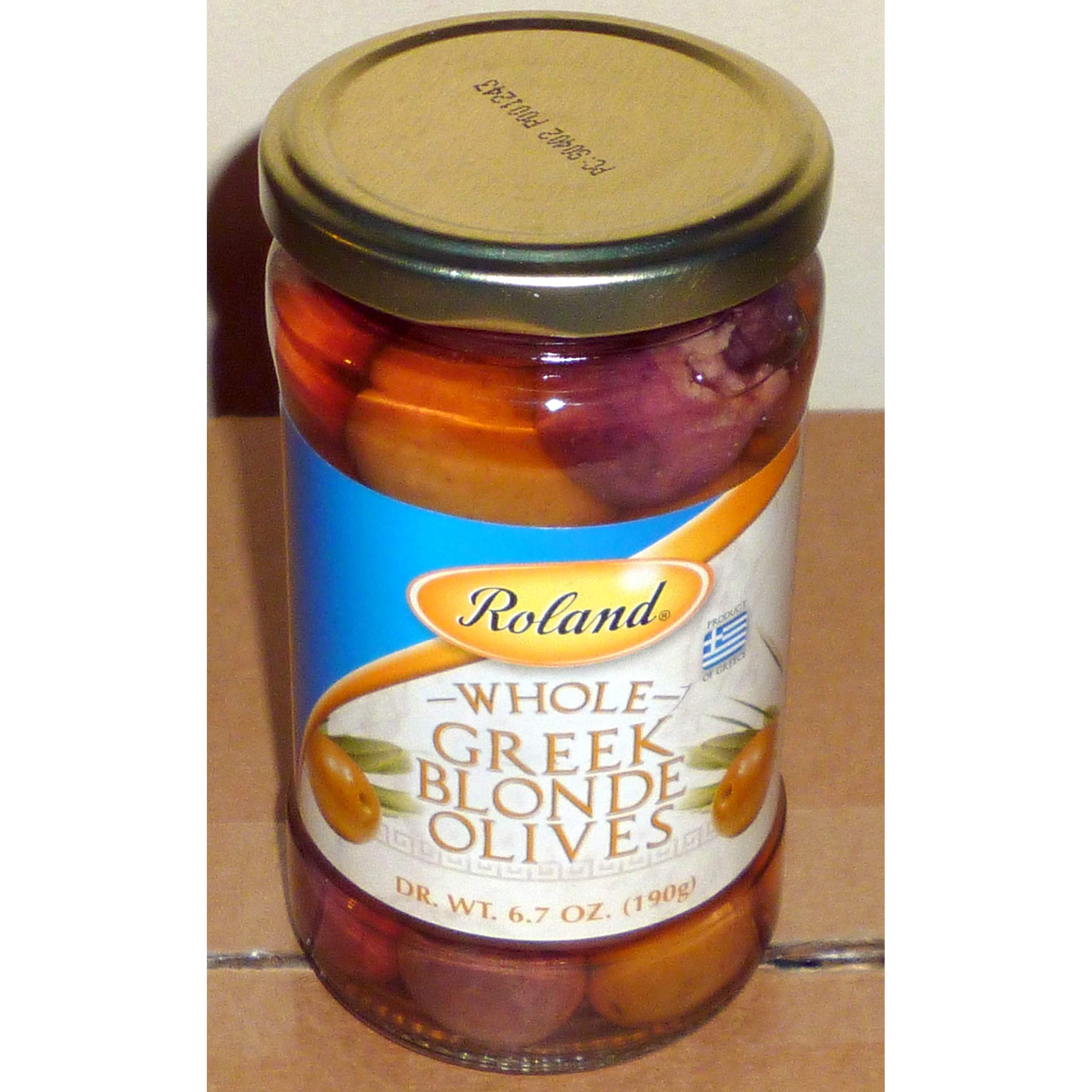 ROLAND GREEK BLONDE OLIVES 0.38 Lbs