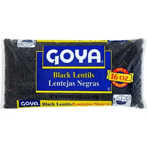 GOYA BLACK LENTILS 16 OZ