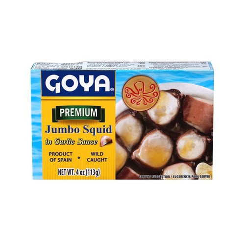 GOYA JUMBO SQUID WITH GARLIC SAUCE 4 OZ
