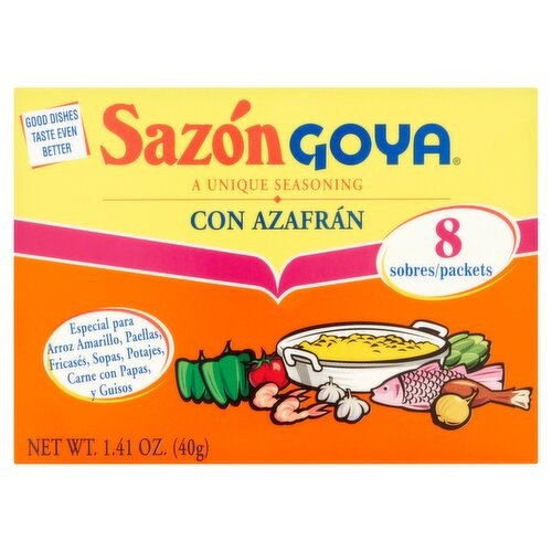 GOYA SAZON AZAFRAN ENV  8CT 1.41 OZ