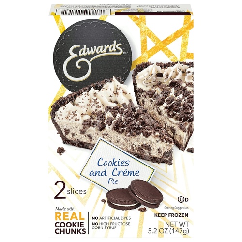 EDWARDS PIE SINGLE COOKIES&CREME 2PK     1 OZ