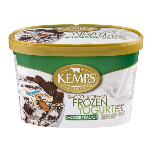 KEMPS MOOSE TRACKS FROZEN YOGURT         48 OZ