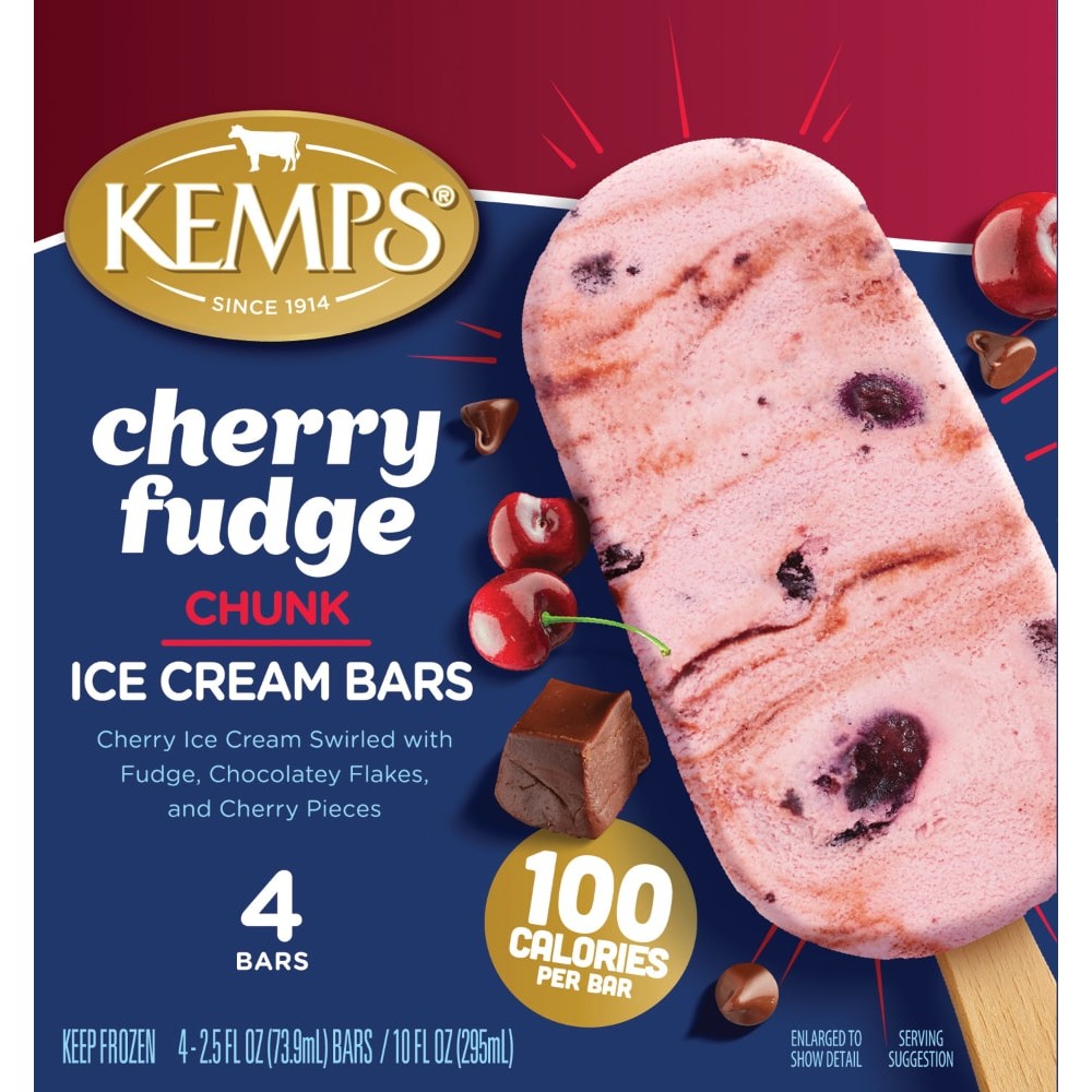 KEMPS CHERRY FUDGE BAR 4 COUNT