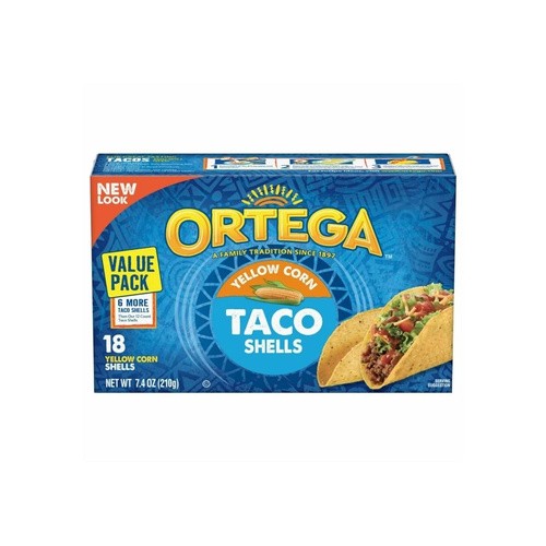 ORTEGA YLW TACO SHELLS 18 COUNT