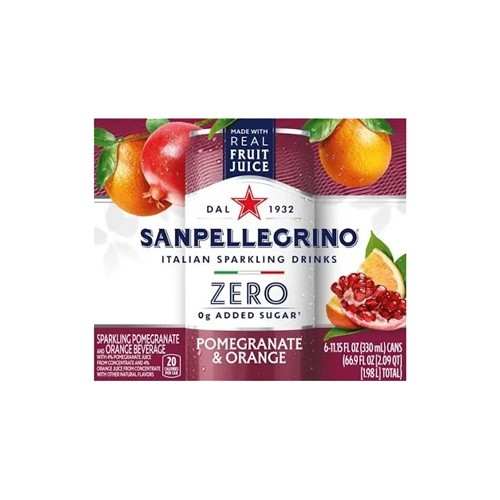 SAN PELLEGRINO ZERO POMEGRANATE ORAN 6 PACK