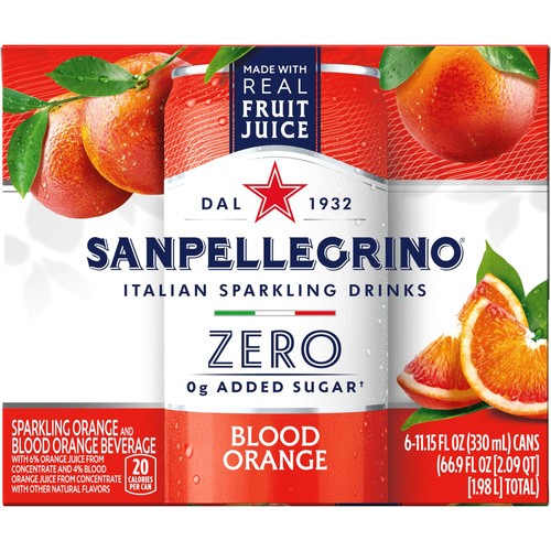SAN PELLEGRINO ZERO BLOOD ORANGE 6 PACK