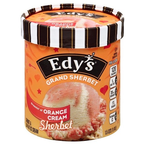 EDYS SHERBET ORANGE CREAM 48 OZ