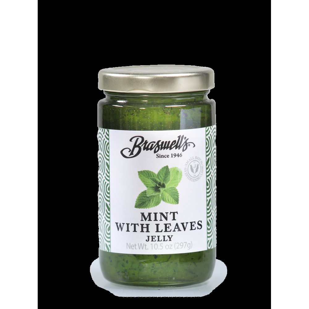 BRASWELLS MINT JELLY With LEAVES 0.63 Lbs