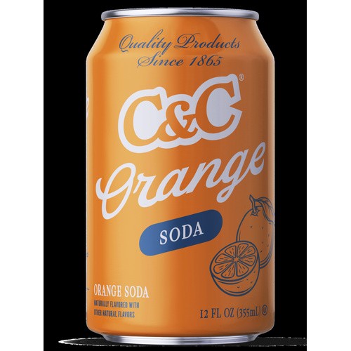 C%26C ORANGE SODA CAN 12 OZ