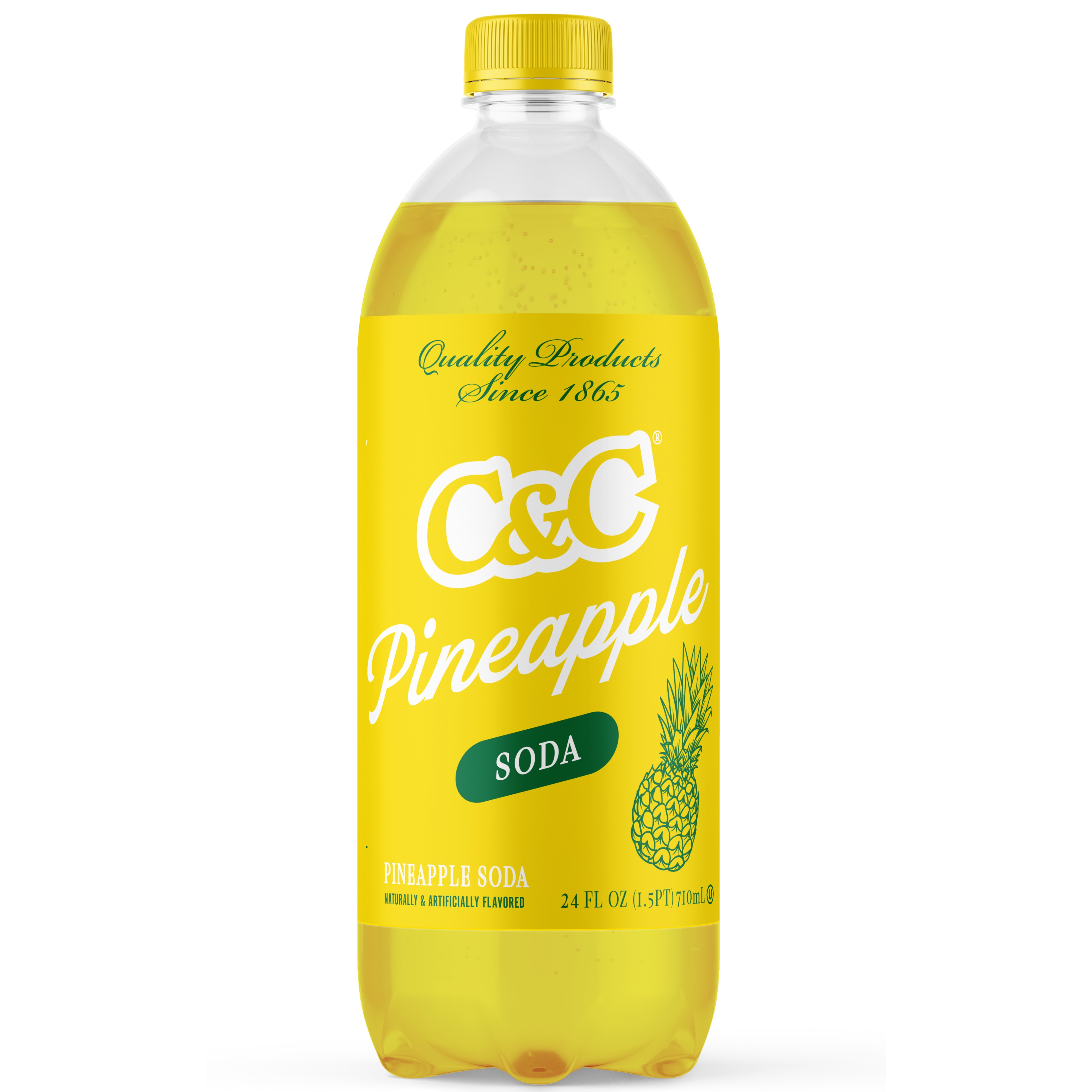 C&C Pineapple Soda 24 OZ