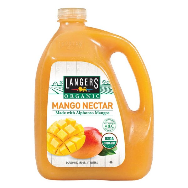 LANGERS ORGANIC MANGO NECTAR 128 OZ