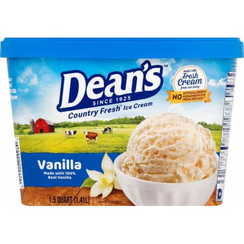 DEANS ICECREAM VANILLA 48 OZ