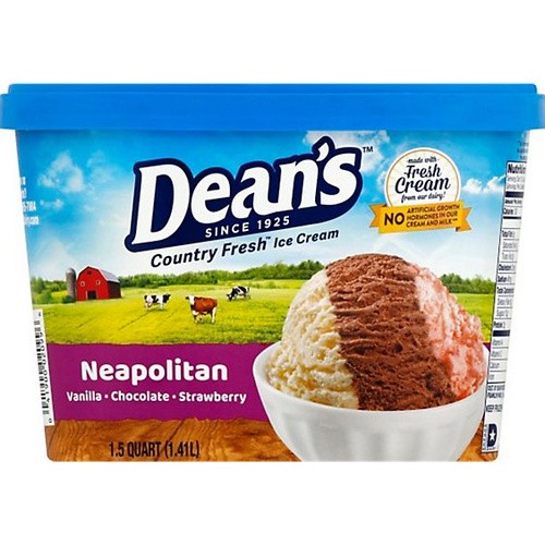 DEANS ICECREAM NEOPOLITAN 48 OZ