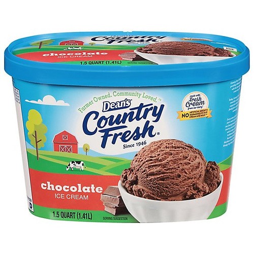 DEANS ICECREAM CHOCOLATE                 48 OZ