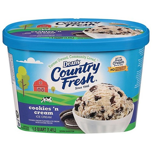 DEANS ICECREAM COOKIE&CREAM              48 OZ