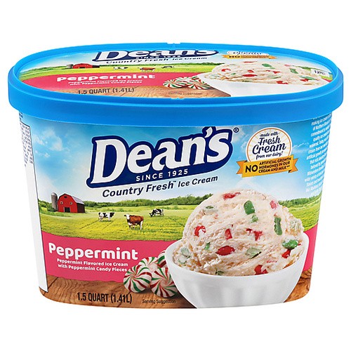 DEANS ICECREAM PEPPERMINT                48 OZ