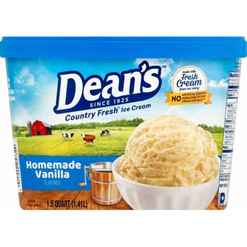 DEANS ICECREAM HOMEMADE VANILLA 48 OZ