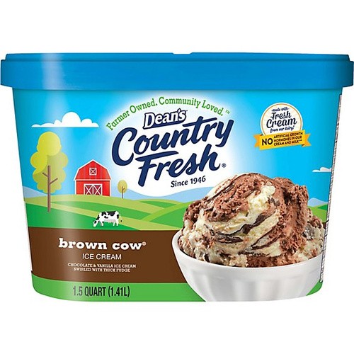 DEANS ICECREAM BROWN COW 48 OZ