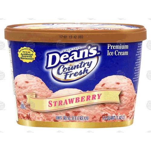 DEANS ICECREAM STRAWBERRY 48 OZ