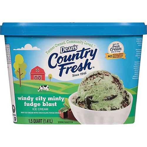 DEANS ICECREAM MINT FDG BLST 48 OZ
