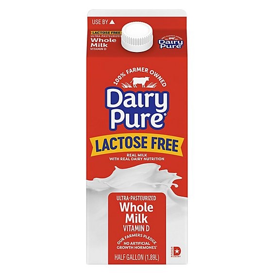 DAIRY PURE LACTOSE FREE WHOLE 0.5 GALLON