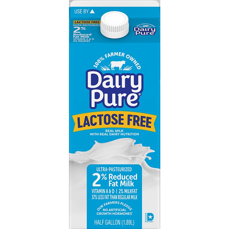 DAIRY PURE LACTOSE FREE 2%MILK 0.5 GALLON