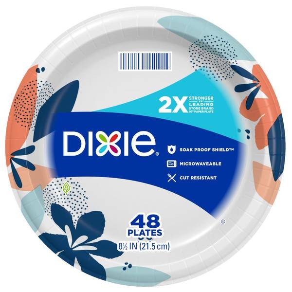 Dixie Heavy Duty 8.5 IN Plates 48 Count