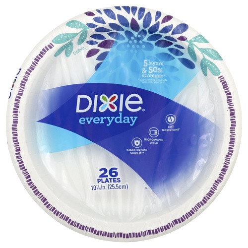 DIXIE HEAVY DUTY 10IN PLATES 26 COUNT