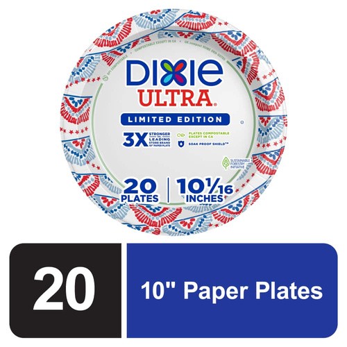 DIXIE ULTRA 10IN PLATES 20 COUNT