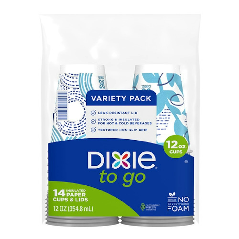 Dixie Grab&Go Hot Cups W/Lids 1 Count