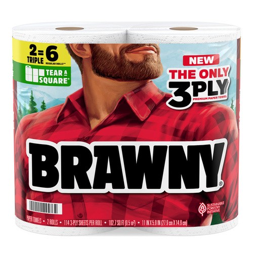 BRAWNY PAPER TOWEL 2 Triple Roll 2 PCS