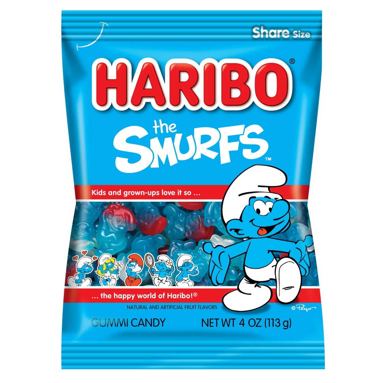 HARIBO GUMMI BLUE SMURF 5 OZ