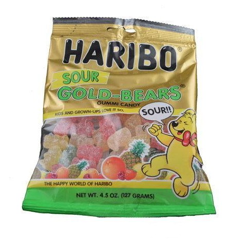 HARIBO SOUR GOLD BEARS 4.5 OZ