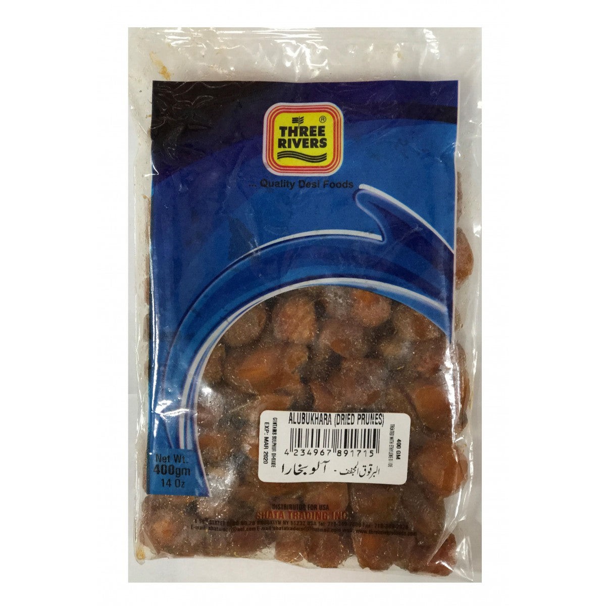 THREE RIVERS DRIED PRUNES 400 GM