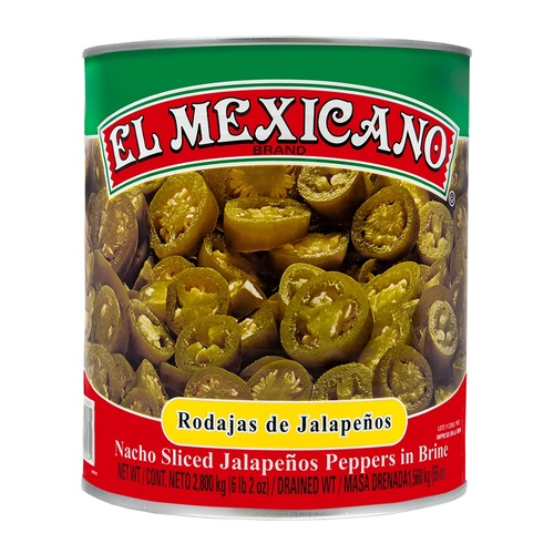 EL MEXICANO NACHO SLICED JALAPENOS       27.5 OZ