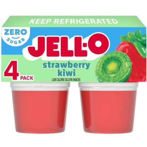 JELO CUP SF STRW/KIWI 4P 3Z 12 OZ
