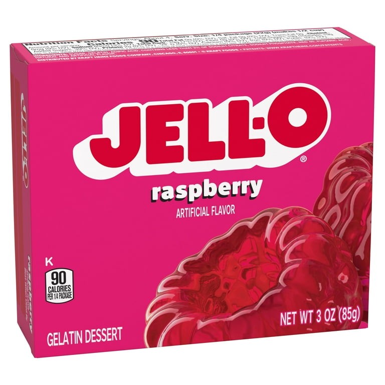 JELLO GELATIN RASPBERRY 3 OZ
