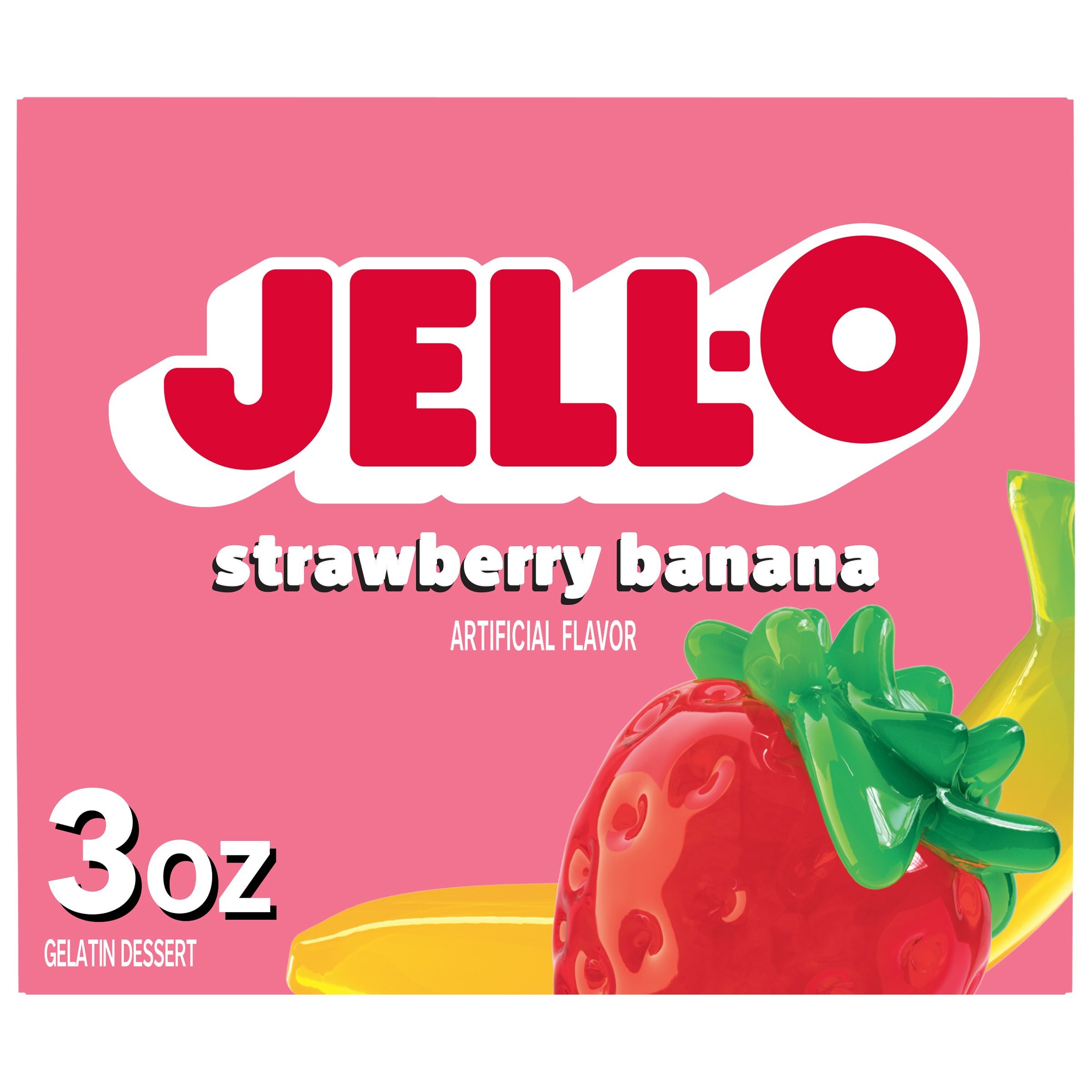 Jello Straw Banana 3 OZ