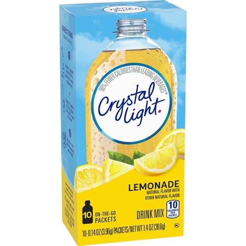 CRYSTAL LIGHT ON THE GO LEMONADE 10 COUNT