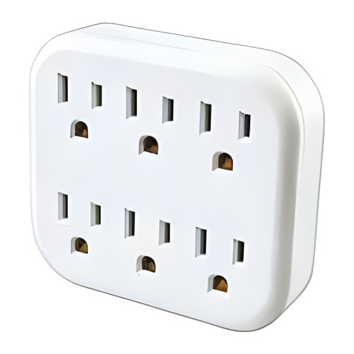 Grounded 6 Outlet Tap Adapter 1 EACH