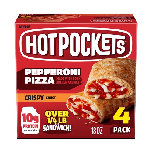 HOT POCKETS CRSP PEPPERONI PIZZA 4 COUNT