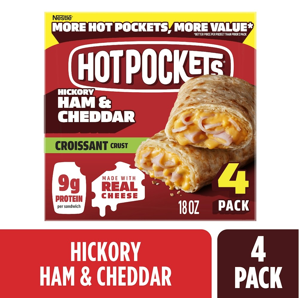 Hot Pockets Croissant Crust Ham & Cheddar 18 OZ