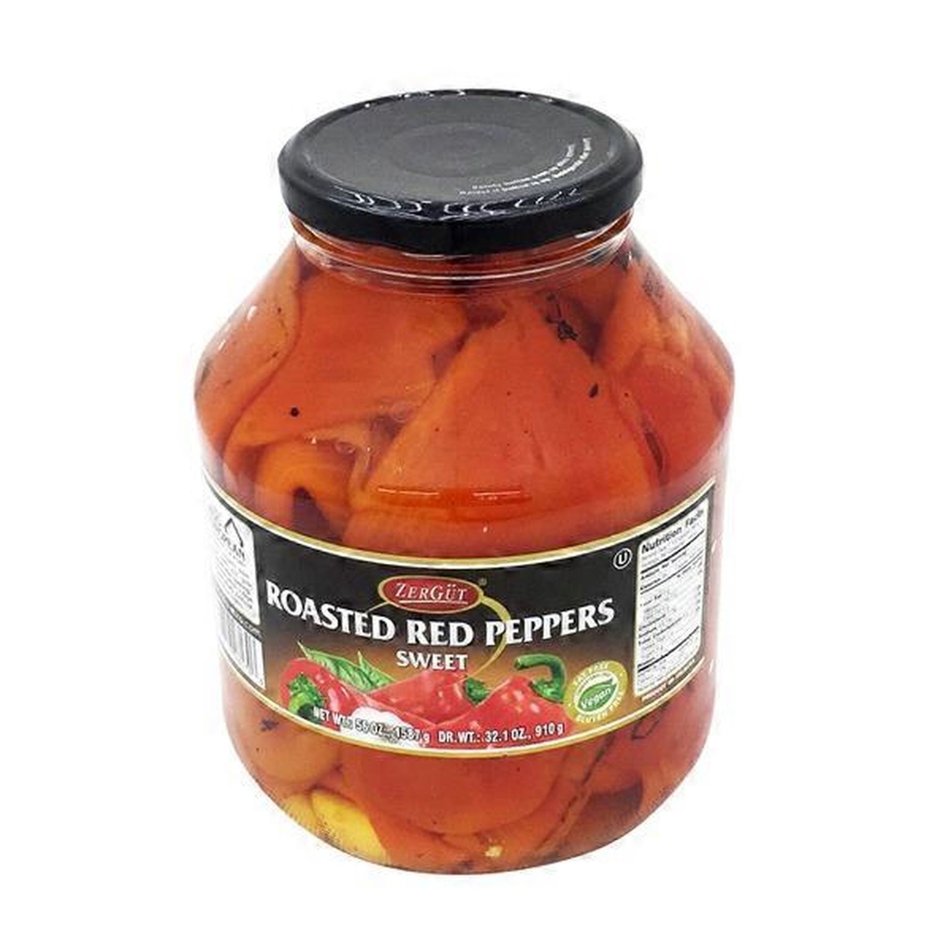 ZERGUT ROASTED RED PEPPERS 56 OZ