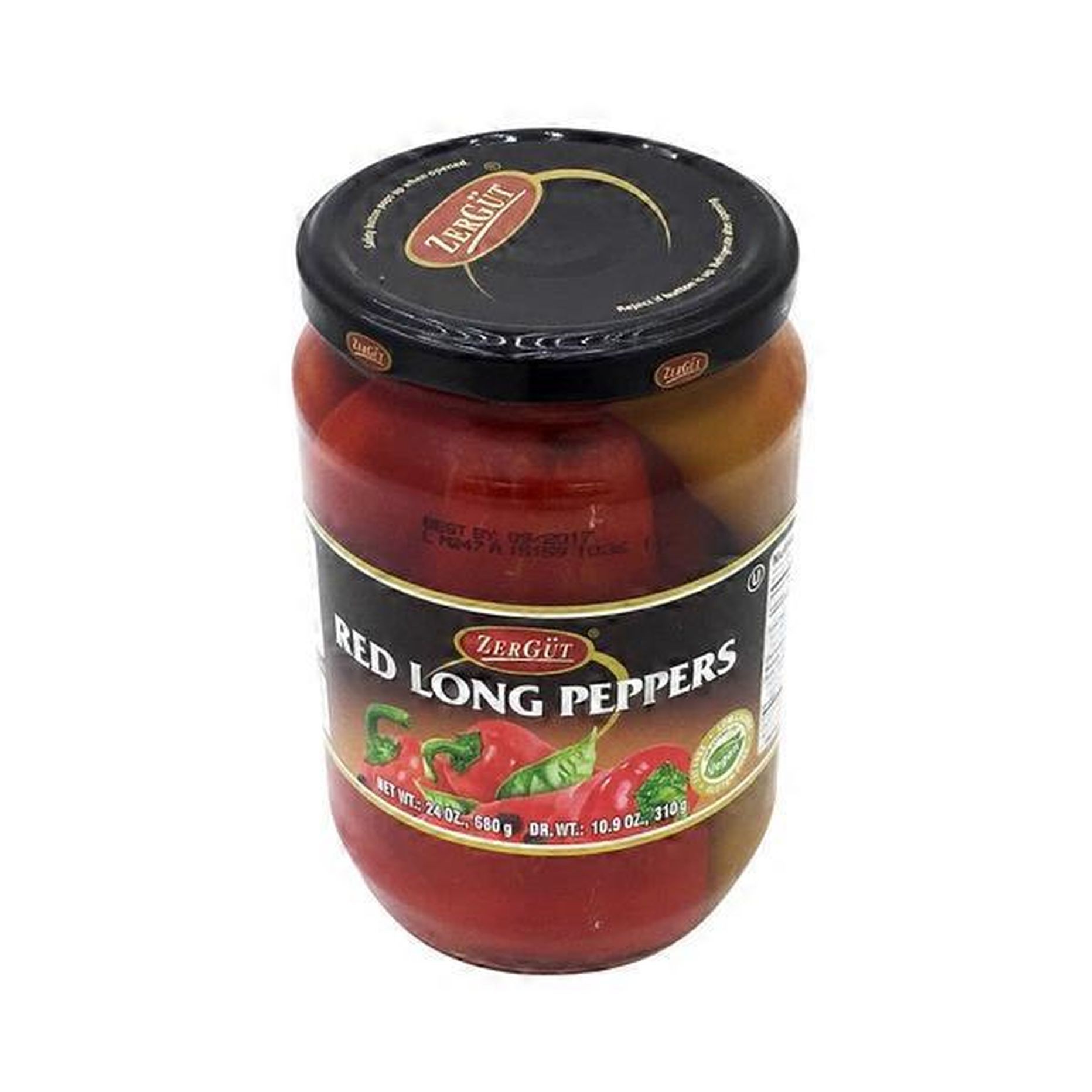 Zergut Red Long Peppers 10.9 OZ