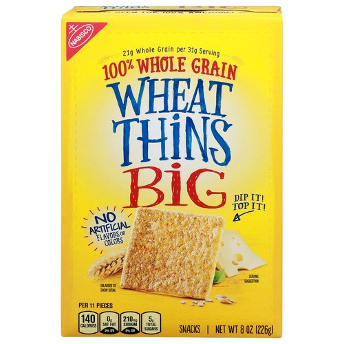 NABISCO WHEAT THINS BIG BAKED SNK CR     8 OZ