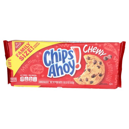 NABISCO CHIPS AHOY FAMILY SIZE CHEWY 19.5 OZ