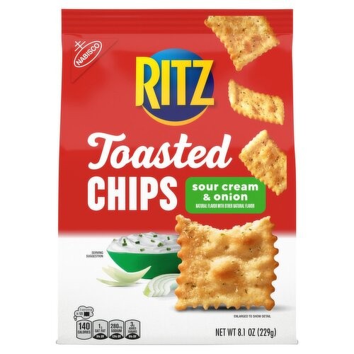 NABISCO RITZ TSTD CHIPS SOUR CRM ONI 8.1 OZ